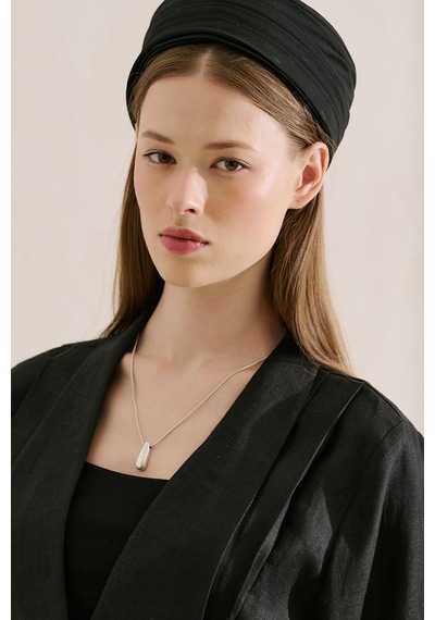 Manuka Keten Pileli Kimono Ceket Siyah Ss26ckt00016-021.10199