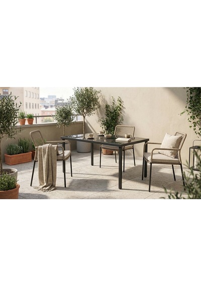 Koçtaş Dallas Balkon Bahçe Masası Antrasit