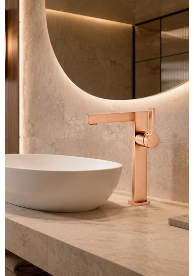 Sera Uzun Lavabo Bataryası Parlak Rose