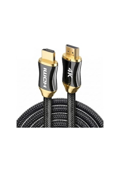 4k Hdmı Kablosu 10 Metre - Yüksek Hızlı Görüntü Ve Ses İletimi - Uhd Görüntü Aktarımı - Örgülü Kablo Ve Metal Başlıklı - Tv, Monitör, Ps, Xbox, Projektör Uyumlu