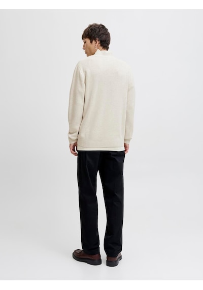 Jack & Jones Jprblamılano Stıtch Knıt Half Zıp Sn Cloud Dancer Cloud Dancer