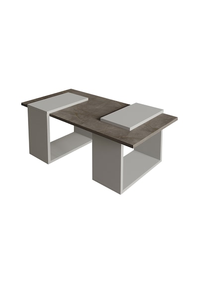 Matris Modern Orta Sehpa Geometrik Tasarım Ve Şık Detaylar Gordion Mermer/gri