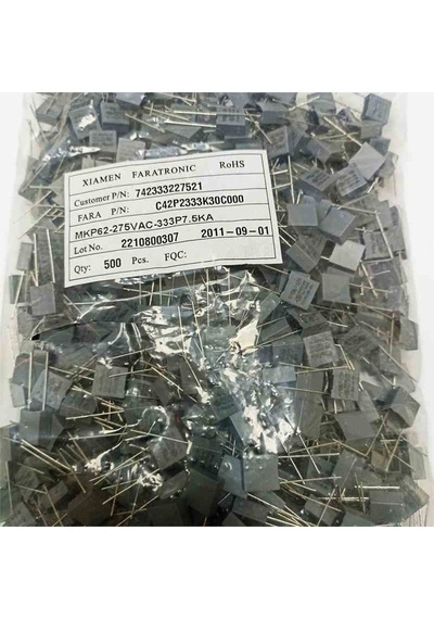 C42p2333k30c000 33nf 275ac 7.5mm Xıamen Polyester Kondansatör 100 Adet