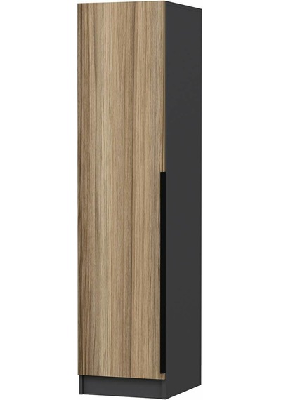 Minar Kale 1 Kapaklı Raflı Dolap Antrasit - Dore Plus 190cm