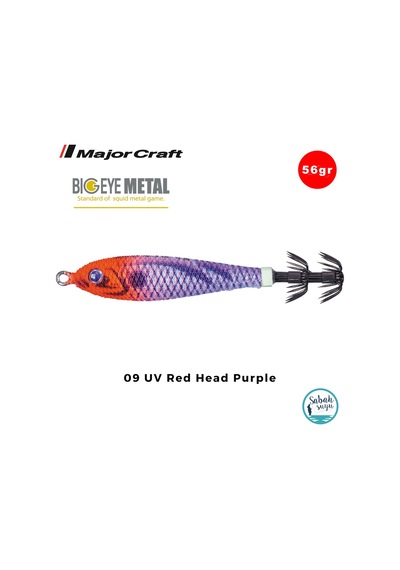 Major Craft Big Eye Metal Kalamar Zokası 56gr BEM-15 #09 UV Red Head Purple