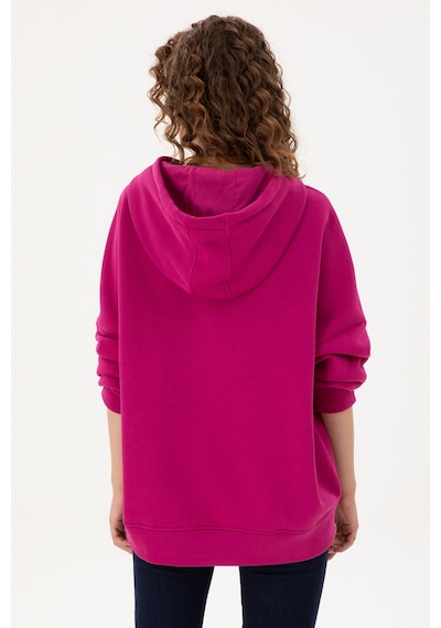 U.S. Polo Assn.  Kadın Fuşya Kapüşonlu Sweatshirt 50292370-VR023