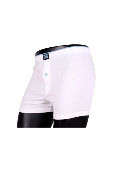 İbrahim Burak Etiler Collection Moda Çizgi Erkek Penye Boxer 40040 Beyaz