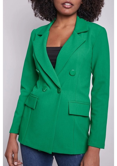 Kadın Düğme Detaylı Uzun Kol Şık Ofis Süs Cep Kapaklı Kumaş Blazer Ceket-benetton Yeşil B.yeşili Kadın Düğme Detaylı Uzun Kol Şık Ofis Süs Cep Kapaklı Kumaş Blazer Ceket-benetton Yeşil B.yeşili