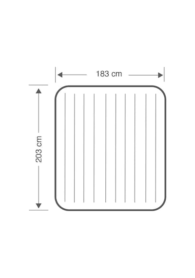 Intex Classic Downy Şişme Yatak - King - 183 X 203 X 22 Cm - Mavi Çok Renkli
