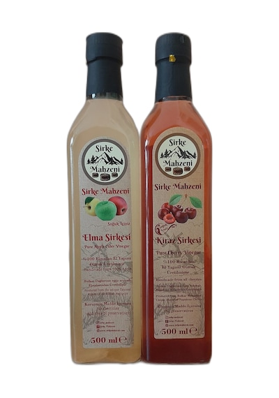 Sirke Mahzeni Elma + Kiraz Sirkesi 2 x 500 ML