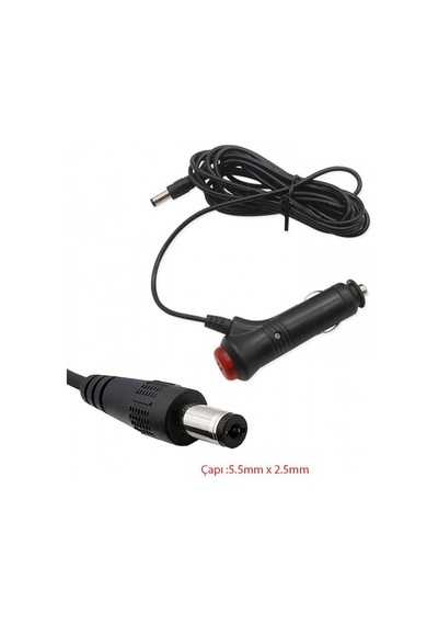 12/24v 5a Araç Şarj Adaptörü Gps Süpürge İçin 5.5mm 2.5 Mm Jak Uçlu Adaptör