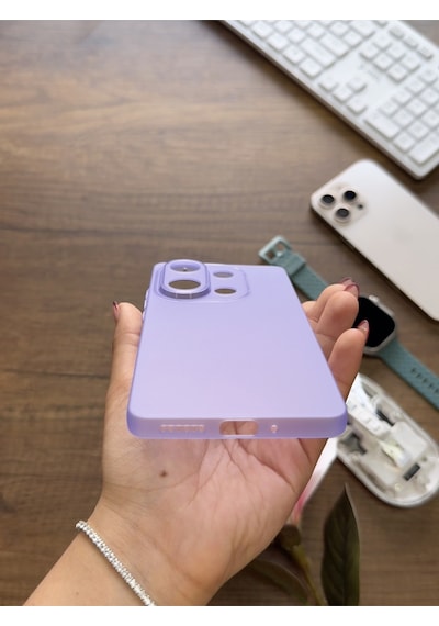 Redmi Note 13 Pro 4g Uyumlu Süper İnce Mat Ultra Thin Silikon Kılıf Mor