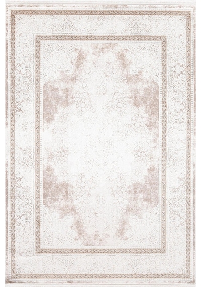 Hoom Rugs Natural 1712 Kahverengi Klasik Salon Halısı Kahve Beyaz