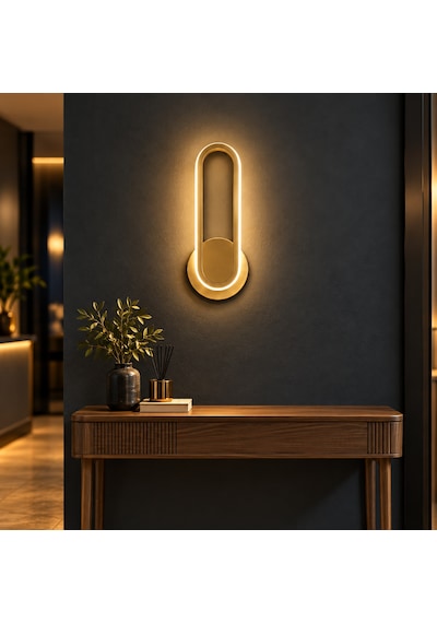 Luis Şarjlı Modern Led Duvar Apliği Günışığı Taşınabilir Usb Gold