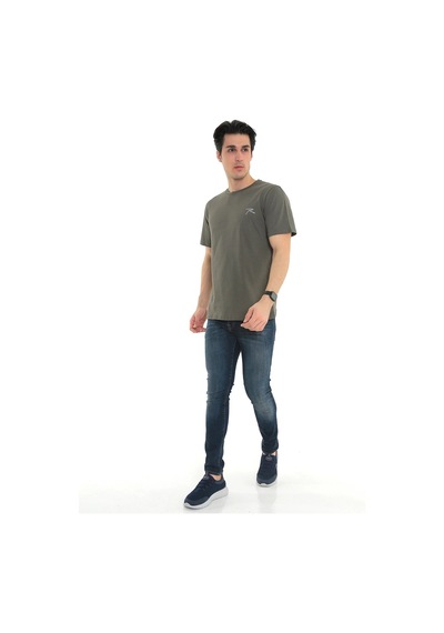 Raru %100 Pamuk T-shirt Gravıs Haki Haki