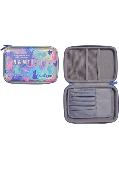 Smiggle Dreamland Hardtop Gümüş Mor Kalem Kutusu Lila