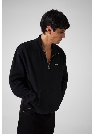 Guess Guess Jeans Yarım Fermuarlı Erkek Sweatshirt M6bq04k5405 Siyah