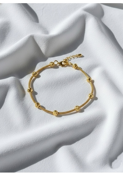 Çekirdekjewelry 925 Ayar Gümüş Tasarım Gold Dorika Bileklik Sarı