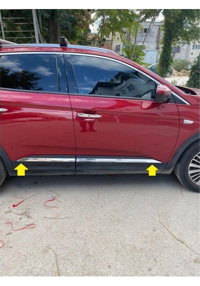 Opel Grandland X Uyumlu Yan Kapı Çıtası 4 Parça 2017-2021 Paslanmaz Krom
