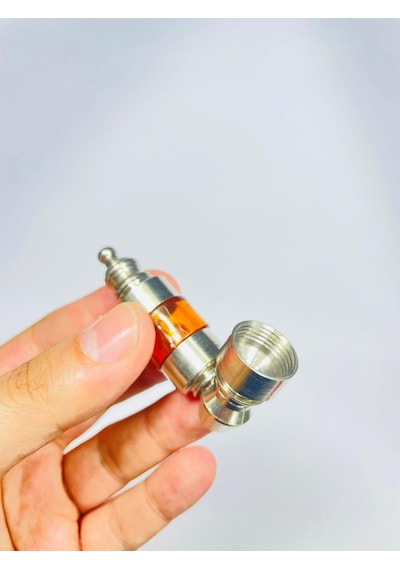 Minik Ceplik Metal Pipo 6 CM + Grinder