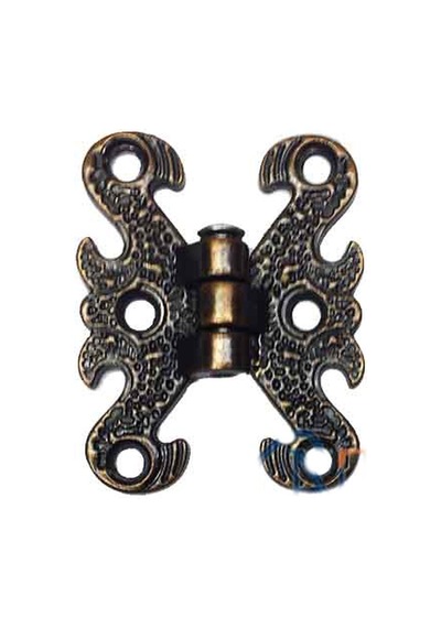 Zamak Menteşe - Küçük, 30x40mm, Oksit, 1 Adet Çok Renkli