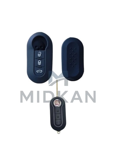 Fiat Doblo Silikon Anahtar Kılıfı 2010 Sonrası Siyah Renk