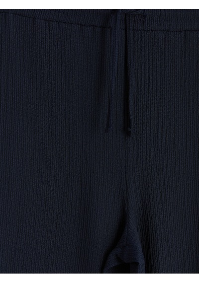 Lcw Modest Lacivert Beli Lastikli Dokulu Kadın Pantolon