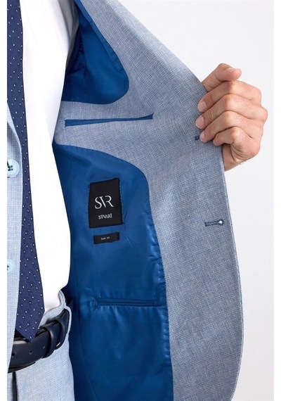 Süvari Saks Mavi Slim Sivri Yaka Düz Bezayağı Torba Cep 6 Drop Takım Elbise Stk1020000004-m05 Süvari Saks Mavi Slim Sivri Yaka Düz Bezayağı Torba Cep 6 Drop Takım Elbise Stk1020000004-m05