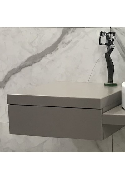 Kale Eternal 50Cm Banyo Dolabı (Bas-Aç Çekmece) (Kompakt Laminat) Çok Renkli
