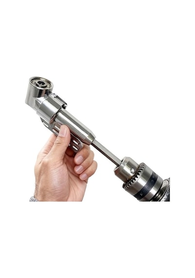 Orret Home 90 Derece Vidalama Köşe Adaptörü 360 Döner Başlıklı Matkap Aparatı Dar Alan Vida Sıkma Ucu 6.35mm Hex Şaft Profesyonel Açılı Adaptör 0.1 M