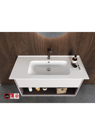 Cerastyle Turkuaz Blue Etajerli Lavabo 60*47 CM