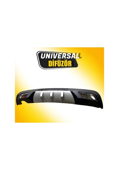 Difüzör 2 Çıkış Eksoz Üniversal Gümüş