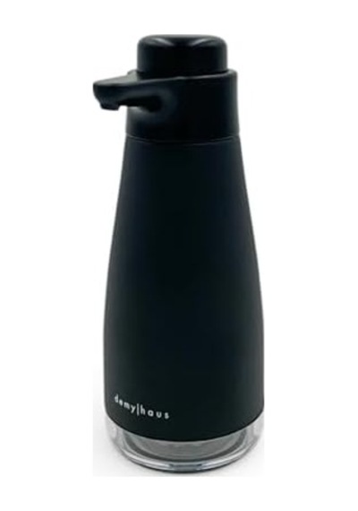 Sense Touch Manuel Pompalı Sıvı Sabunluk Paslanmaz Çelik 450ml Şeffaf Seviye Bölmesi Parmak İzi Bırakmaz Banyo Ve Mutfak Siyah 000 Açık Krem