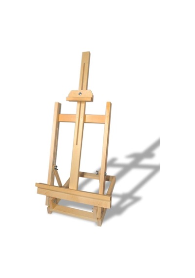 Dsh Doğal Seramik Hamuru Masaüstü Şövale Ayarlı Ahşap Resim Şövalesi Ressam Sehpası 70cm