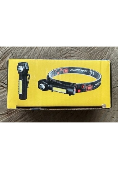Dmr212 Mıknatıslı Şarjlı Kafa Lambası Kamp Feneri El Lambası El Feneri Usb Siyah