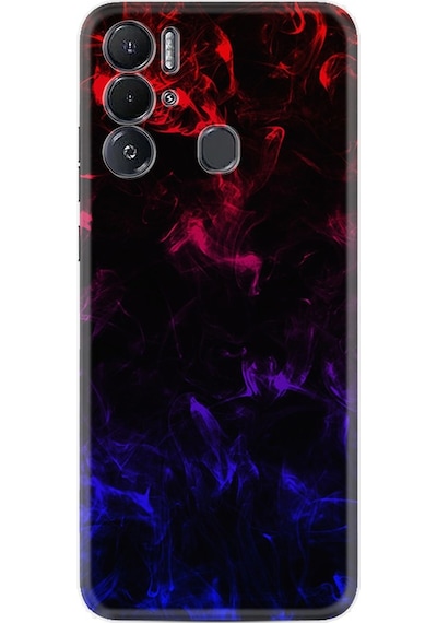Tecno Pova Neo Kilif Silikon Desen Blue Red Fire 1637 557179173