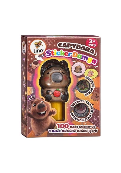Lino Tekrar Kullanılabilen Sticker Damga - Capybara