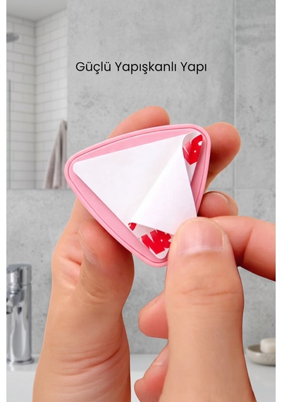 4 Adet Yapışkanlı Havlu Örtü Bez Askısı Mutfak Banyo Ev İçi Pratik Organizer Askılık Seti Çok renkli