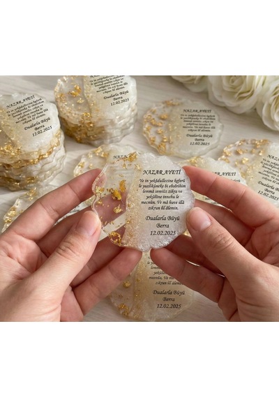 25 Li Nazar Duası Magnet Sünnet, Doğum Günü, Mevlüt Hediyelikleri, Kişiye Özel Hatıra Magnet 25pcs