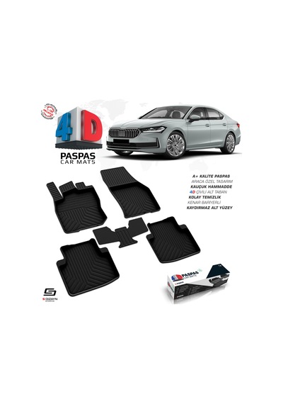 Skoda Superb 4d Havuzlu Paspas 2024 Üzeri A+ Kalite