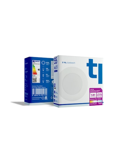 Redeem Plus C10W Downlight, Titreşimsiz, Göz Konforu, 693 Lümen, Beyazı, 5000 Kelvin Beyaz