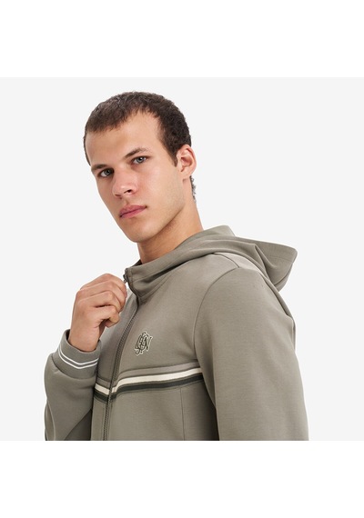 Lescon Haki Erkek Fermuarlı Kapüşonlu Sweatshirt 26n-1130