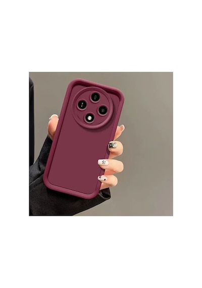 Fibaks Redmi 14c Uyumlu Kılıf Kamera Korumalı Yumuşak Dokulu Darbe Emici Bordo Silikon Kapak
