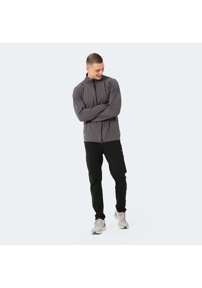 Slazenger ORRA IN Erkek Fermuarlı Dik Yaka Cepli Koyu Gri Eşofman Takımı
