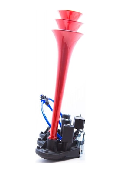 Ahmet Otomotiv Havalı Dali Dali Korna 3 Borulu 12volt Kırmızı