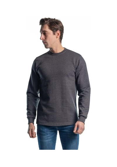 Şensel, Sweatshirt, Koyu Gri, Sıfır Yaka -107E4632- Pamuklu
