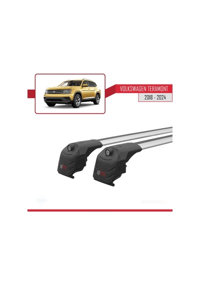 Volkswagen Teramont 2018 Ve Sonrası İle Uyumlu Ace-2 Ara Atkı Tavan Barı Gri