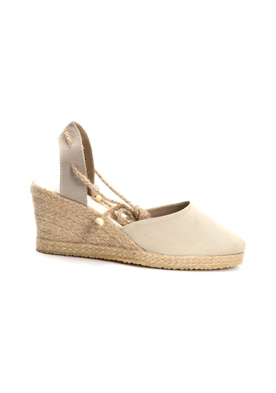 Star Tombis Gerçek Elişi Bej Kadın Dolgu Topuk Espadril Handmade Bej