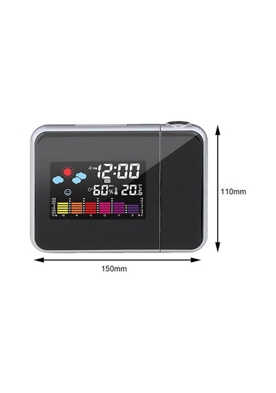 Ayrex Upway Projektörlü Lcd Ekranlı Dijital Masa Saati Yansıtmalı Tarih Derece Nem Diğer