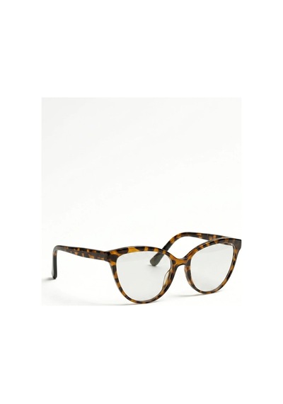 Cat Eye Optik Çerçeve Uyumlu Blue Block Narina Gözlük Leopar Çerçeve Şeffaf
